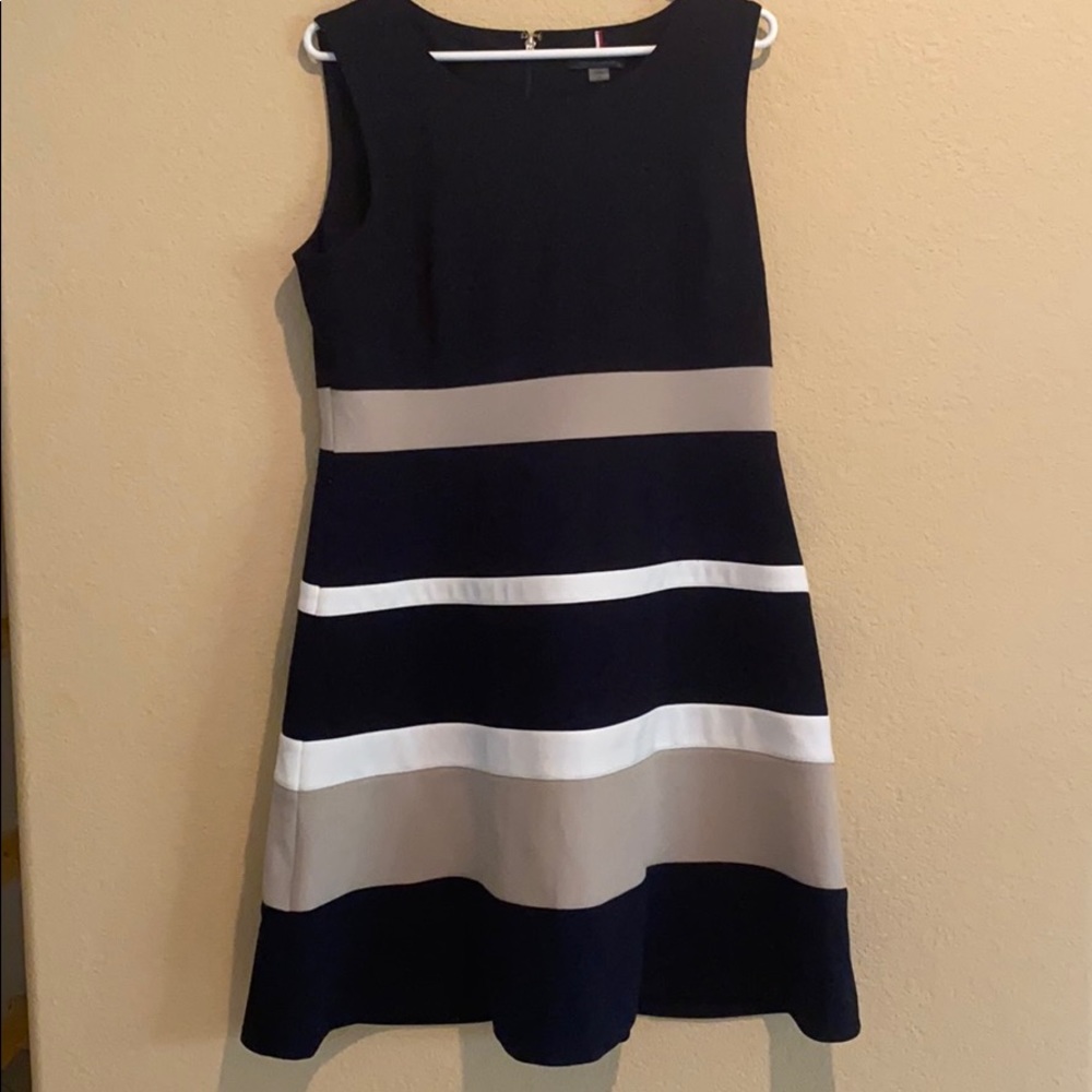 Navy stripe Tommy Hilfiger Crepe Dress
